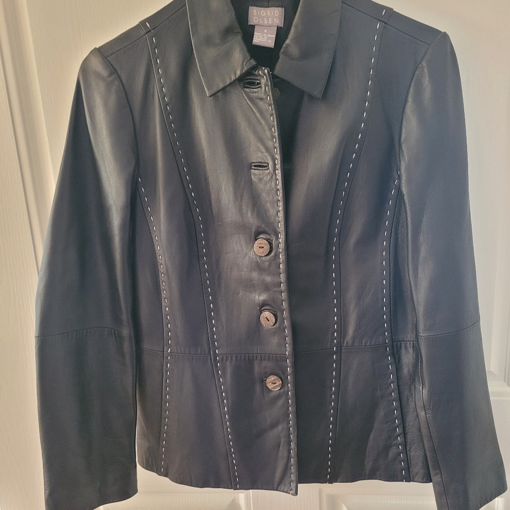 Signed Olson leather jacket